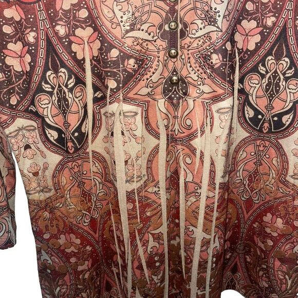 Unbranded Tan, Brown & Red Top‎ - Size Small - Picture 3 of 8